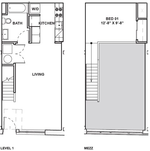 A floor plan shows a bedroom sized at 12'8" x 9'8".